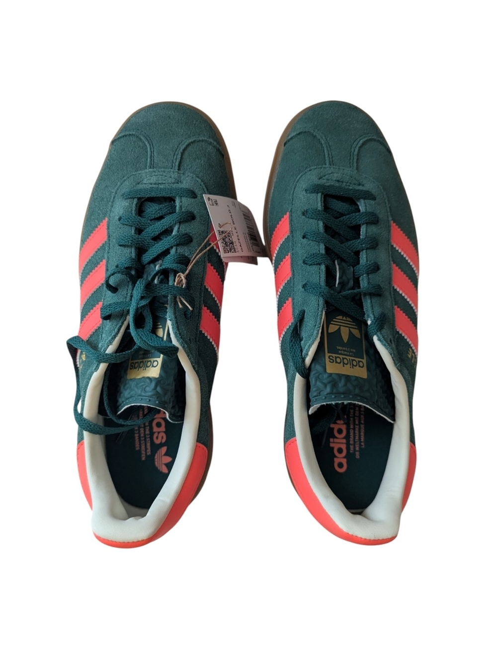 Adidas Gazelle Bold J Women's Green Pink Suede Platform Gum Sneaker Size 7 - Picture 4 of 8